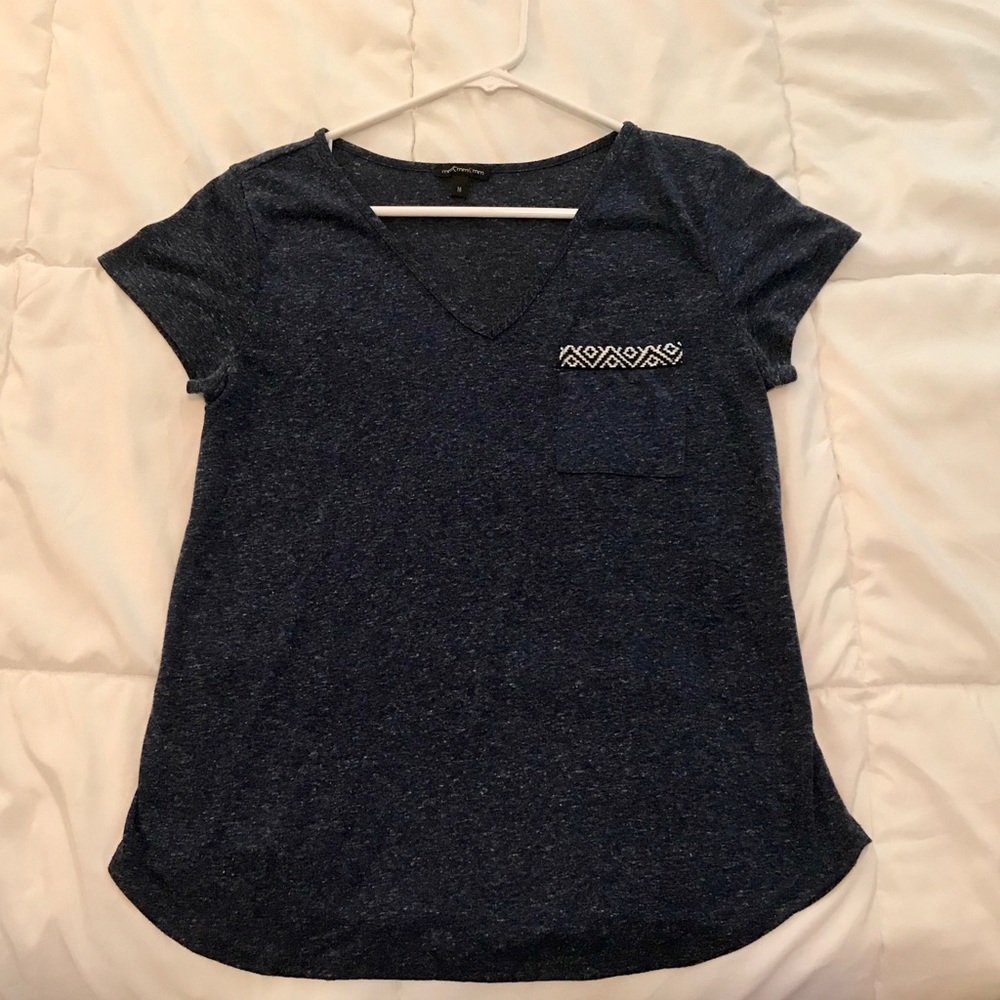 Navy V-neck Tee